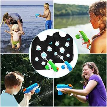 Water Gun, Squirt Super Soaker Guns, Activated Vest Outdoor Water Play Toys for Kids Age 4-8-10-12
