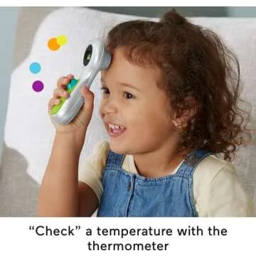 Fisher-Price Preschool Pretend Play Medical Kit 7-Piece Doctor Bag Dress Up Toys for Kids Ages 3+ Years