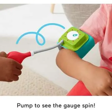 Fisher-Price Preschool Pretend Play Medical Kit 7-Piece Doctor Bag Dress Up Toys for Kids Ages 3+ Years