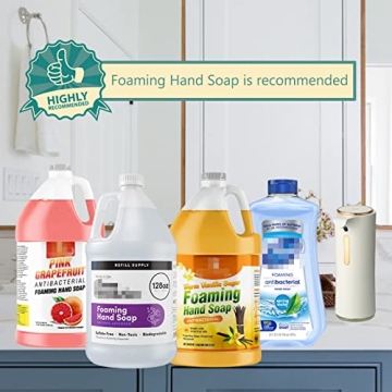 BEYOND CREATION Premium Automatic Foaming , Touchless Soap Dispenser with Fragrance Function, Hand Free Foam Soap Dispenser for Bathroom or Kitchen (White)