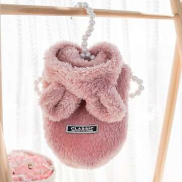 Cat Bunny Ears Costume Cute Dog Kitten Hoodies Sweater Rabbit Ears Puppy Pet Apparel (Large,Pink)