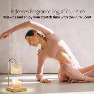 Candle Warmer Lamp, Candle Lamp Wax Warmer, Timer & Dimmer 7-Levels, Fits Cup Jar Candle, Candle Top...