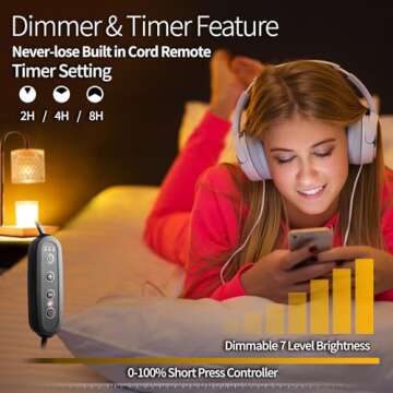 Candle Warmer Lamp, Candle Lamp Wax Warmer, Timer & Dimmer 7-Levels, Fits Cup Jar Candle, Candle Top Melting, Crystal Candle Heater Lamp for Scented Wax, Elegant Home Decor, Clear Glass