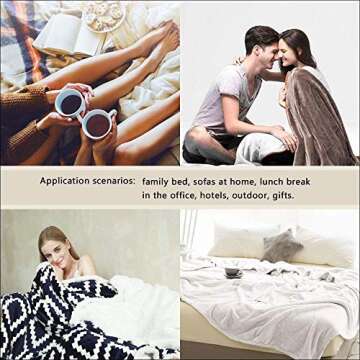 YUUHUM Ultra Soft Sherpa Blanket for Ultimate Comfort