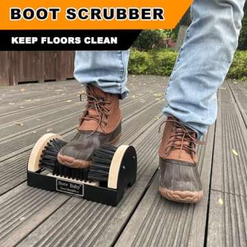 Bore Baby Boot Scrubber - Outdoor Heavy Duty Boot Scraper Brush & Shoe Mud Cleaner