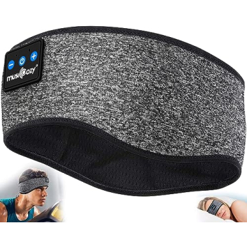 MUSICOZY Bluetooth 5.2 Sleep Headphones - Wireless Comfort for Sleep & Workouts