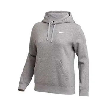 Nike Womens Pullover Fleece Hoodie (Grey, Small)