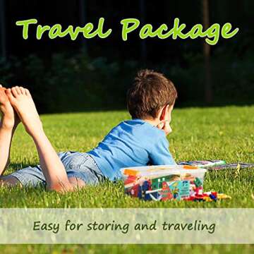 cossy STEM Learning Toy Engineering Construction Building Blocks 208 Pieces Kids Educational Toy for Boys and Girls Ages 3 4 5 6 7 8 9 Year Old (208 Pcs)