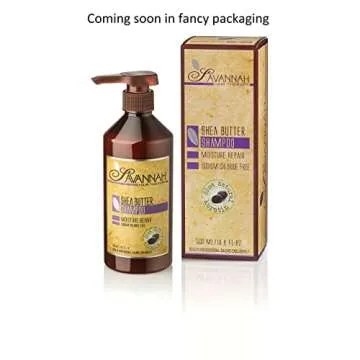 Savannah Hair Therapy Shampoo with Shea Butter and Keratin - Sulfate-Free for Dry, Damaged, Color-Tr...