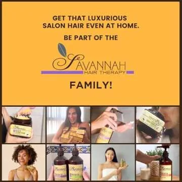 Savannah Hair Therapy Shampoo with Shea Butter and Keratin - Sulfate-Free for Dry, Damaged, Color-Treated Hair - Deep Moisturizing & Frizz Control with Vitamins A, B6, E - 16.9 oz (500 ml)