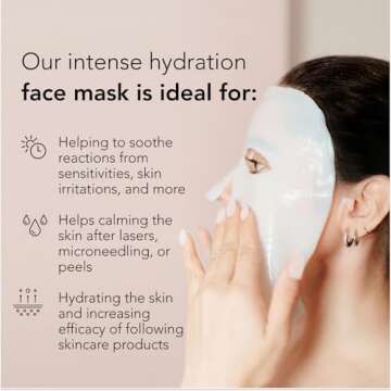 Velez Intense Hydrating Face Masks – Self-Adhering Biotech Cellulose Mask for Ultimate Hydration and Cooling, Face Masks Skincare Sheet Post-Care Recovery, and Enhanced Serum Absorption