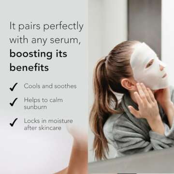 Velez Intense Hydrating Face Masks – Self-Adhering Biotech Cellulose Mask for Ultimate Hydration and Cooling, Face Masks Skincare Sheet Post-Care Recovery, and Enhanced Serum Absorption