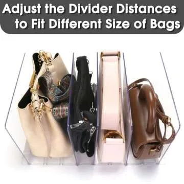 Adjustable Purse Organizer for Closet Storage Solutions