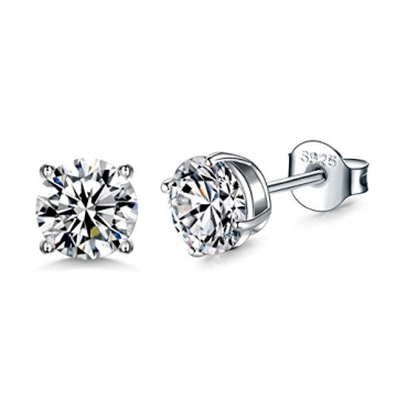 Elegant 925 Sterling Silver Hypoallergenic Stud Earrings Set