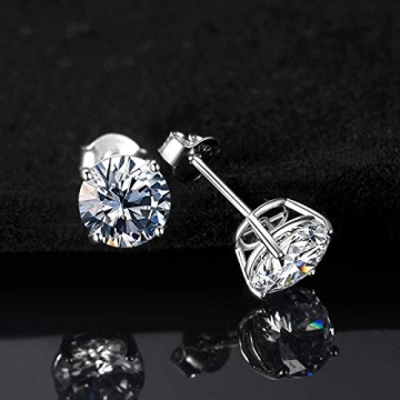 Elegant 925 Sterling Silver Hypoallergenic Stud Earrings Set