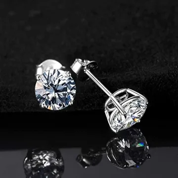 Elegant 925 Sterling Silver Hypoallergenic Stud Earrings Set