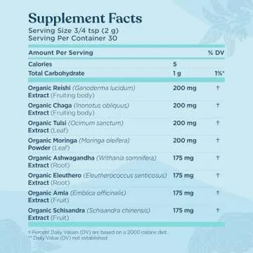 Four Sigmatic Adaptogen and Mushroom Blend Balance Mix | Adaptogen Supplement with Ashwagandha, Mori...