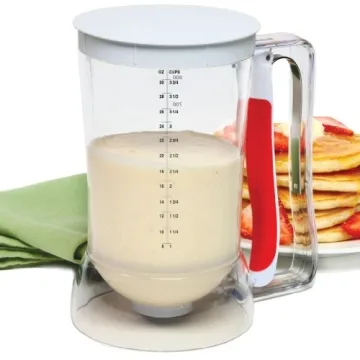 Norpro 1013 Batter Dispenser Clear Red for Pancakes Cupcakes