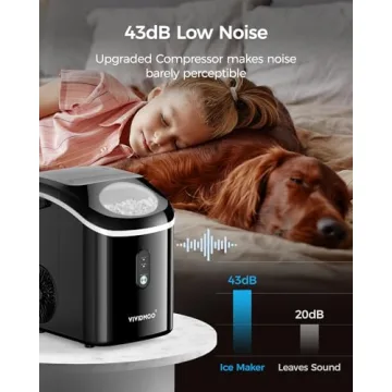 Portable Nugget Ice Maker - Self Cleaning & Low Noise