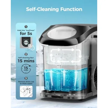 Portable Nugget Ice Maker - Self Cleaning & Low Noise