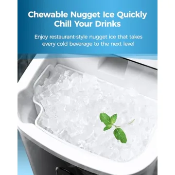 Portable Nugget Ice Maker - Self Cleaning & Low Noise
