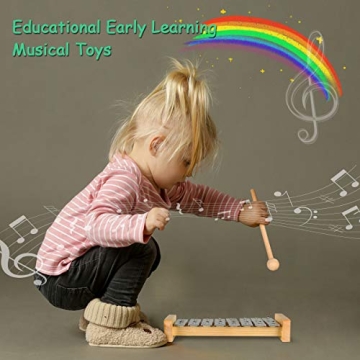 LOOIKOOS Toddler Musical Instruments Set - Eco-Friendly Wooden Toys