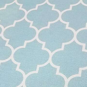 Homz 4 Leg Steel Top Ironing Board with Blue Lattice Cover and Foam Padding