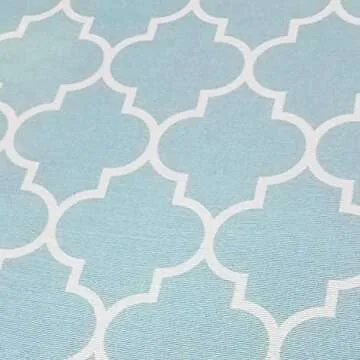 Homz 4 Leg Steel Top Ironing Board with Blue Lattice Cover and Foam Padding