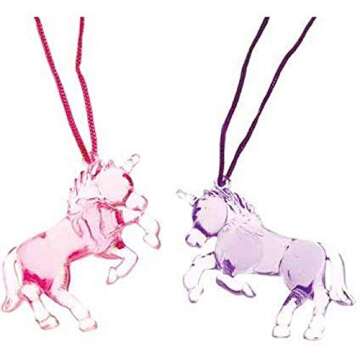 U.S. Toy Princess Unicorn Necklaces - Enchanting Birthday Party Favors