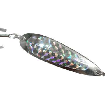10pcs 3oz 6inch Fishing Spoon with Treble Hook Fish Jig Bait Lures Silver Tape - Fish WOW!