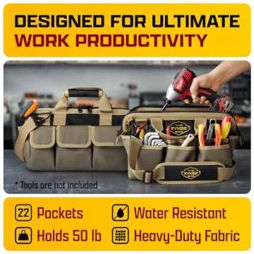 Ryker Bag Tool Organizer 14-Inch Heavy Duty Pockets