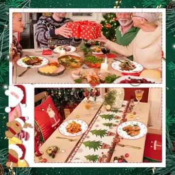 Durable Christmas Paper Plates for Holiday Celebrations