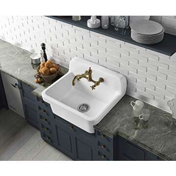 ELLAI 24" Wall Mount Utility Sink for Laundry & Garage
