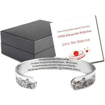 Memorial Bracelet for Loss - Stainless Steel Cuff