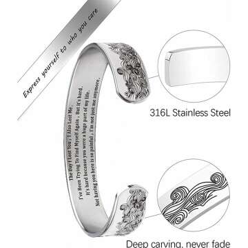 Memorial Bracelet for Loss - Stainless Steel Cuff