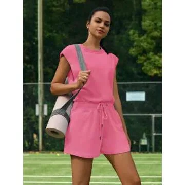 Panadila Women's Athletic Summer Romper with Pockets