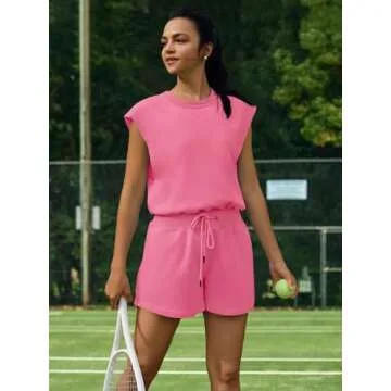 Panadila Women's Athletic Summer Romper with Pockets