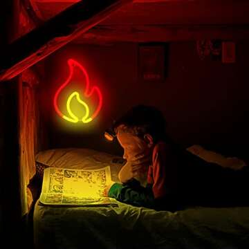 Flame Neon Sign - USB or Battery Powered Fire Light