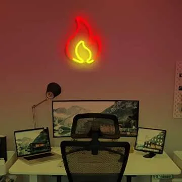 Flame Neon Sign - USB or Battery Powered Fire Light