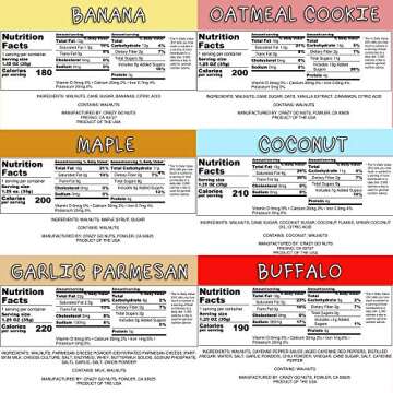 Crazy Go Nuts Walnuts Sampler 6-Pack - Delicious Health Snacks