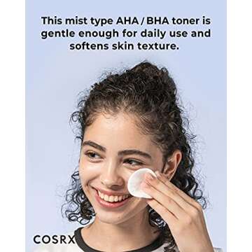 COSRX AHA/BHA Treatment Toner, Facial Exfoliating Spray for Whiteheads, Pores, and Uneven Skin, 9.46...