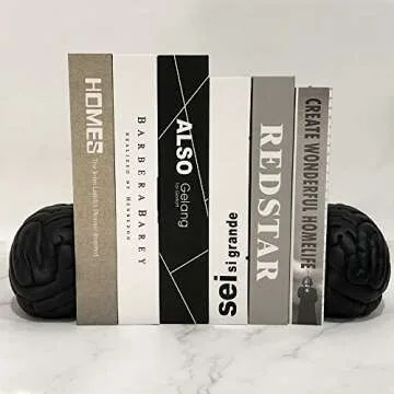 Mildahjoy Brain Bookends for Creative Decor and Organization
