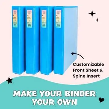 Yoobi 1 Inch Binder Set – 4 Pack for School & Office