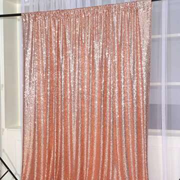 Poise3EHome Rose Gold Sequin Backdrop for Events