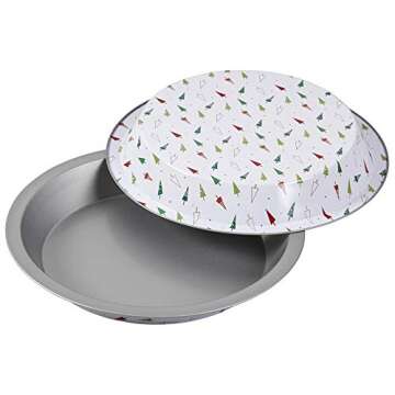 Bake & Bring Tin Pie Pans 9" 2/Pkg-Christmas
