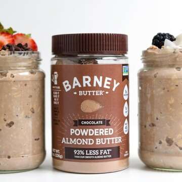 Barney Butter Powdered Almond Butter, Chocolate, 8 Ounce Jar, Non-GMO, Gluten Free, Keto, Paleo, Vegan