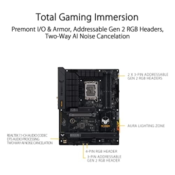 ASUS TUF GAMING B760-PLUS WIFI D4 Intel LGA 1700 ATX Motherboard