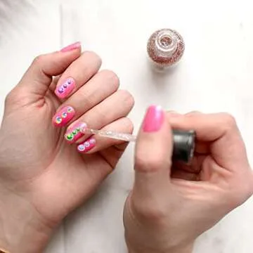 30g Mix Pink Half Pearls & Rhinestones for Crafts