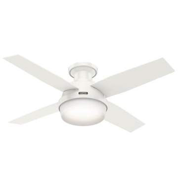Hunter 59244 Dempsey Ceiling Fan Fresh White Modern Elegance