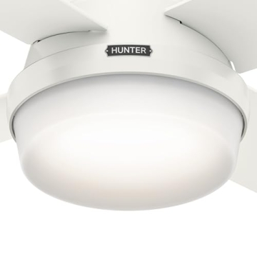 Hunter 59244 Dempsey Ceiling Fan Fresh White Modern Elegance